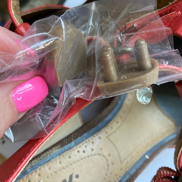 Pink Studio Orange Wedge Sandals - Picture 11 of 11